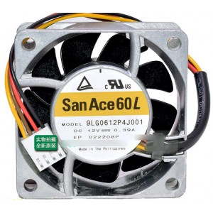 SANYO 9LG0612P4J001 12V 0.39A 4wires Cooling Fan
