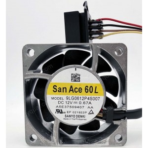 Sanyo 9LG0612P4S007 12V 0.67A 4wires Cooling Fan 