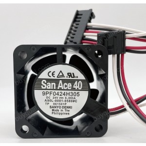 SANYO 9PF0424H305 A90L-0001-0580#C 24V 0.095A 3 wires Cooling Fan - Special Plug