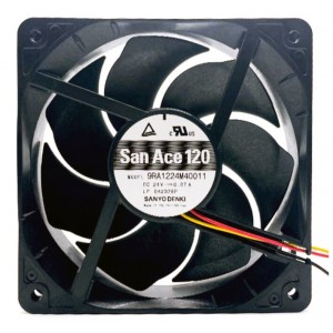 Sanyo 9RA1224M40011 24V 0.07A 1.68W 3wires Cooling Fan
