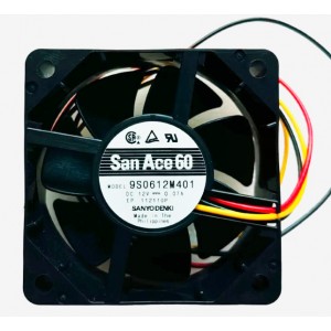 SANYO 9S0612M401 12V 0.07A 3wires Cooling Fan - Original New