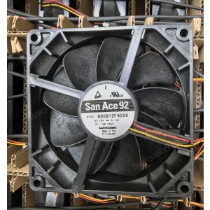 SANYO 9S0912F4D06 12V 0.14A 3wires Cooling Fan