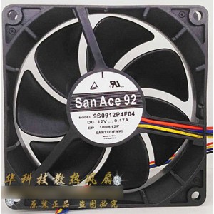 Sanyo 9S0912P4F04 12V 0.17A 4wires Cooling Fan