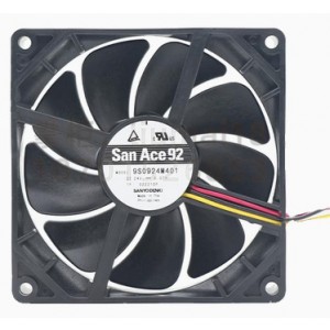 Sanyo 9S0924M401 24V 0.07A 3wires Cooling Fan 