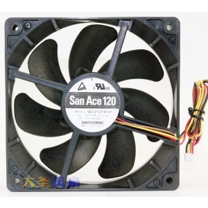 Sanyo 9S1212P4F01 9S1212P4F011 12V 0.19A 4wires Cooling Fan