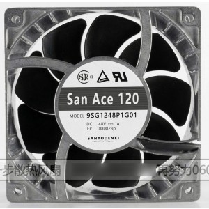 SANYO 9SG1248P1G01 48V 1A 4wires cooling fan