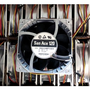 Sanyo 9SG1248P1G04 48V 1A 4wires Cooling Fan