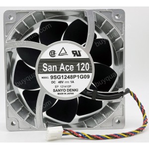 SANYO 9SG1248P1G09 48V 1A 4wires Cooling Fan