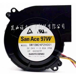 Sanyo 9W1BM24P2H001 24V 0.65A 15.6W 4wires Cooling Fan
