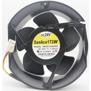 SANYO 9WE5724K505 24V 1.3A 3wires Cooling Fan 
