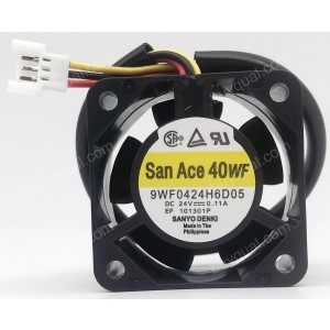SANYO 9WF0424H6D05 24V 0.11A 3wires cooling fan