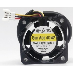 SANYO 9WF0424H6D05 24V 0.11A 3wires Cooling Fan - Original New