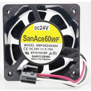 Sanyo 9WF0624H404 A90L-0001-0581 24V 0.15A 3wires Cooling Fan - Original New