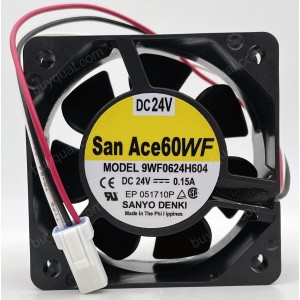 Sanyo 9WF0624H604 24V 0.15A 3wires Cooling Fan 