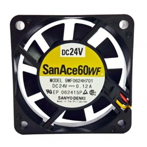 Sanyo 9WF0624H701 24V 0.12A 3wires Cooling Fan 