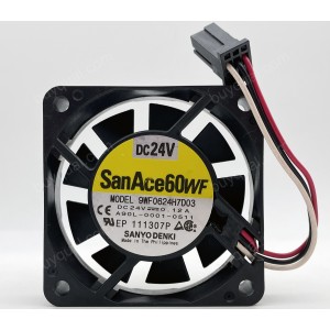 Sanyo 9WF0624H7D03 A90L-0001-0511 24V 0.12A 3wires Cooling Fan