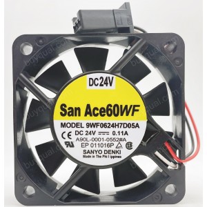 Sanyo 9WF0624H7D05A A90L-0001-0552#A 24V 0.11A 3wires Cooling Fan - New