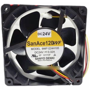 Sanyo 9WF1224H105 24V 0.32A 3wires Cooling Fan 
