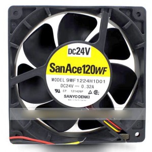 Sanyo 9WF1224H1D01 24V 0.32A 3wires Cooling Fan - Original New