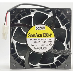 SANYO 9WG1224J103 24V 1.0A 2wires cooling fan - Metal frame