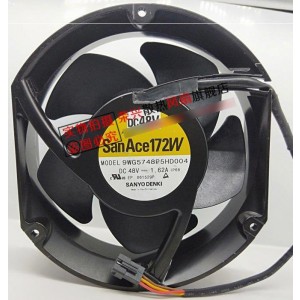 SANYO 9WG5748P5HD004 48V 1.62A 4wires Cooling Fan