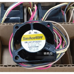 SANYO 9WL0412P3G001 12V 0.4A 4wires Cooling Fan 