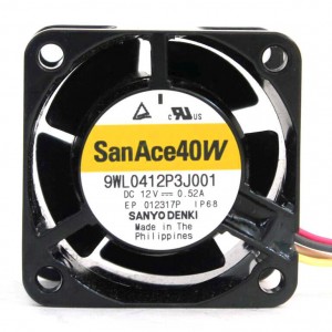 Sanyo 9WL0412P3J001 12V 0.52A 4wires Cooling Fan - IP68