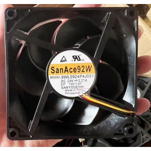 SANYO 9WL0924P4J001 24V 0.21A 4wires Cooling Fan 