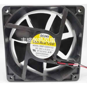 SANYO 9WP1224H102 24V 0.22A 2wires Cooling Fan