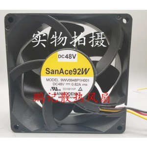 Sanyo 9WV0948P1H001 48V 0.82A 3wires Cooling Fan