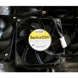 Sanyo 9WV1212P1JD003 12V 3.0A  4wires Cooling Fan