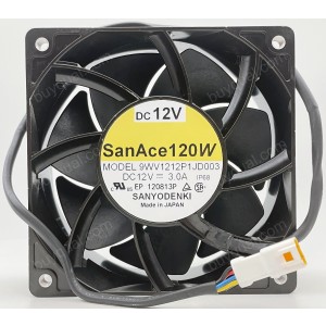 Sanyo 9WV1212P1JD003 12V 3.0A  4wires Cooling Fan