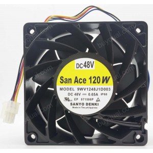 SANYO 9WV1248J1D003 48V 0.65A 4wires Cooling Fan 