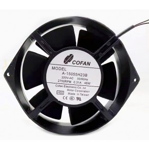 COFAN A-15055H23B 220V 0.31A 46W 2wires Cooling Fan