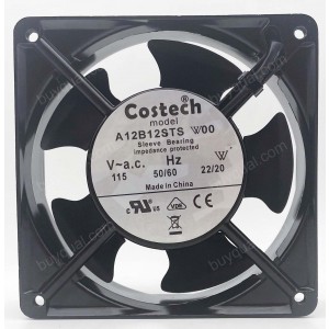 COSTECH A12B12STS WOO 115V 22/20W 2wires Cooling Fan 