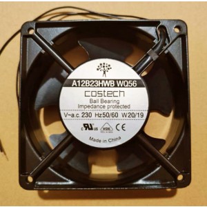 Costech A12B23HWB WQ56 230V 20/19W 2wires Cooling Fan 