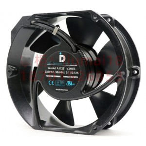 Daring A17251-V2HBTS 230V 0.11/0.12A wires Cooling Fan 