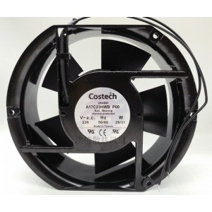 COSTECH A17C23HWB P00 230V 28/31W 2wires Cooling Fan 