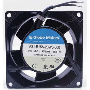 Globe motors A31-B15A-23W3-000 230V 10W 8W 2wires Cooling Fan