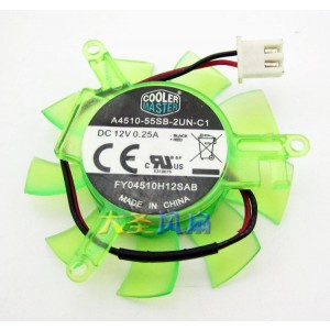 COOLER MASTER A4510-55SB-2UN-C1 A451055SB2UNC1 12V 0.25A 2wires Cooling Fan 