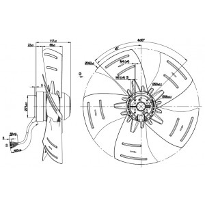 Ebmpapst A4D400-AP12-02 M4D074-EI 230V/400V 0.39/0.76A 135/185W Cooling Fan 