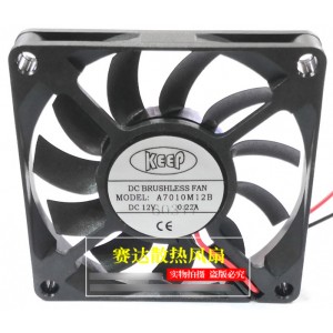 KEEP A7010M12B 12V 0.02A 2wires Cooling Fan