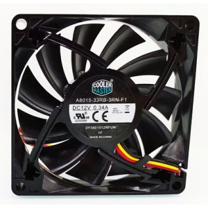 Cooler Master A8015-33RB-3RN-F1 12V 0.34A 3wires Cooling Fan