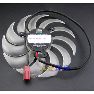 COOLER MASTER A9010-12RA-2AN-O1 5V 0.25A 2wires Cooling Fan