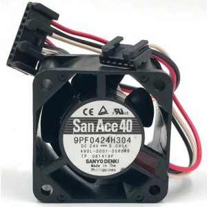 SANYO/FANUC 9PF0424H304 A90L-0001-0580#B 24V 0.095A 3wires cooling fan - NEW