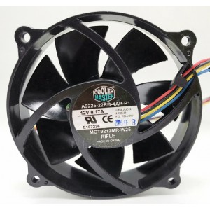 COOLER MASTER A9225-22RB-4AP-P1 12V 0.17A 4wires Cooling Fan 
