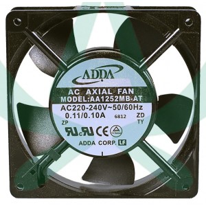 ADDA AA1252MB-AT 220-240V 0.11/0.10A 2wires Cooling Fan 