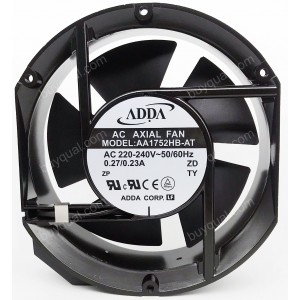 ADDA AA1752HB-AT 220/240V 0.27/0.23A 2 wires Cooling Fan - Original New