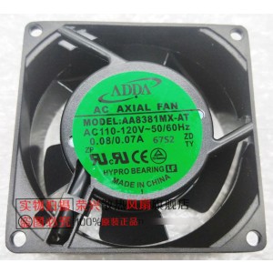 ADDA AA8381MX-AT 110-120V 0.08/0.07A Cooling Fan 