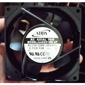 ADDA AA9251MB-AT 110/120V 0.15/0.13A 2wires Cooling Fan